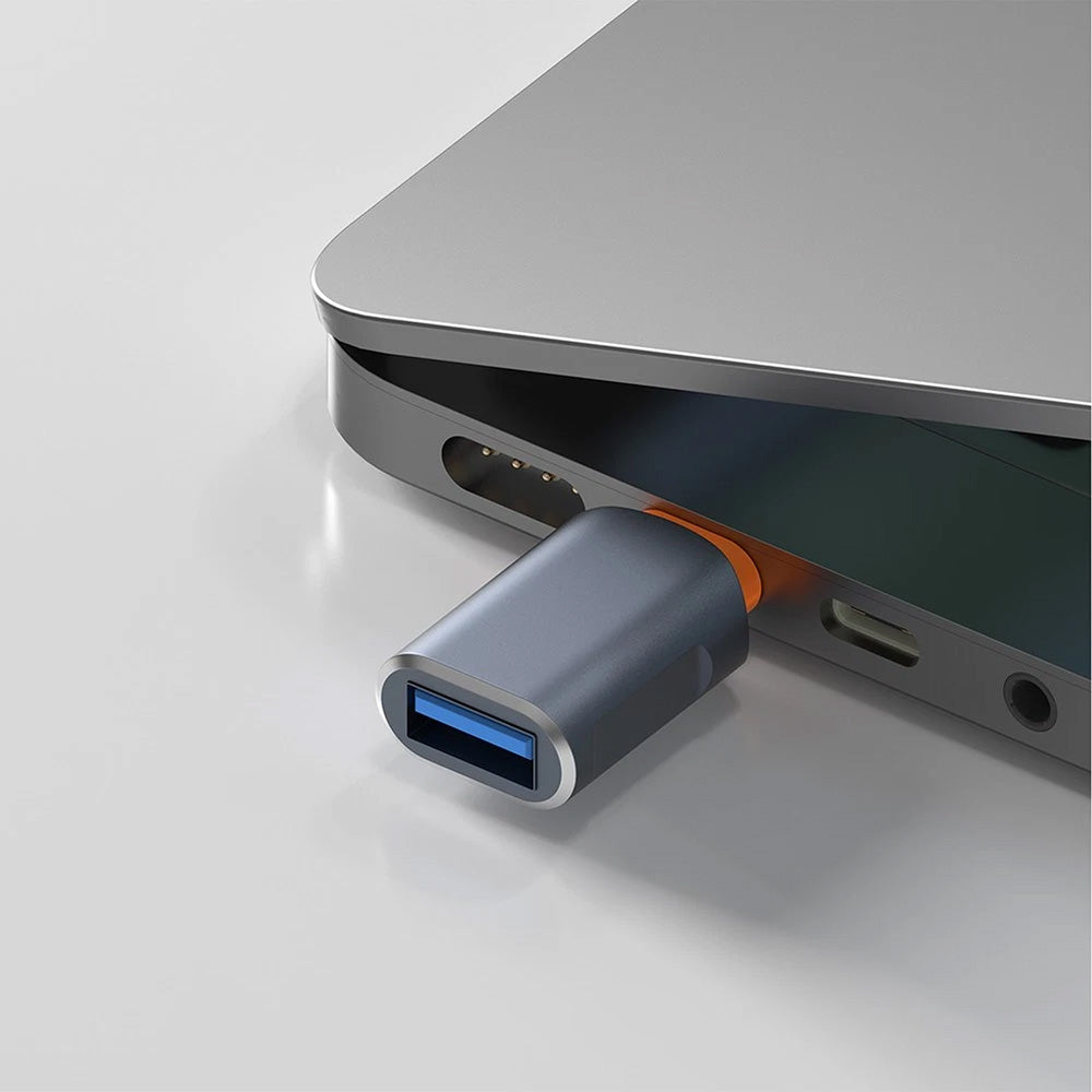 Adaptér OTG USB-C - USB-A Techsuit A9 SlateVolt, Šedá Oranžová