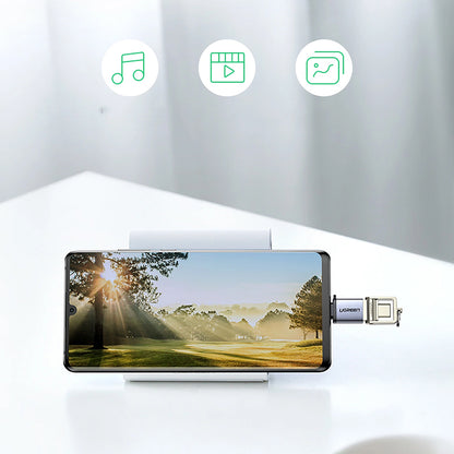 Adaptér OTG USB-C - USB-A UGREEN US270 (50283), šedý