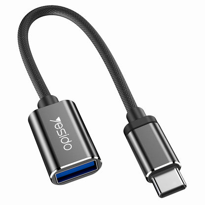 Adaptér OTG USB-C - USB-A Yesido GS01, Černý