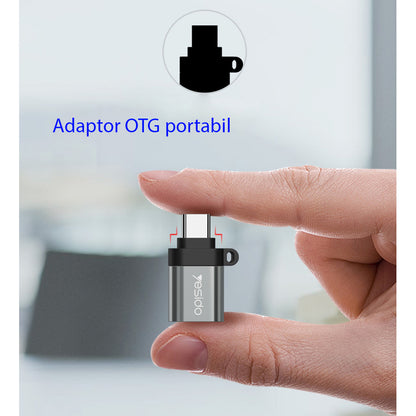 Adaptér OTG USB-C - USB-A Yesido GS06, Černý