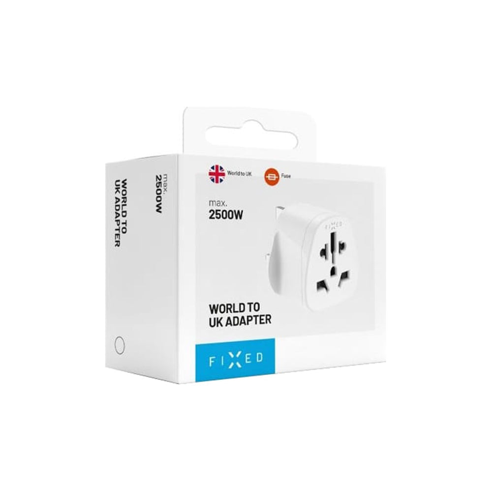 Adaptér síťový Fixed EU / US / AUS - UK, bílý