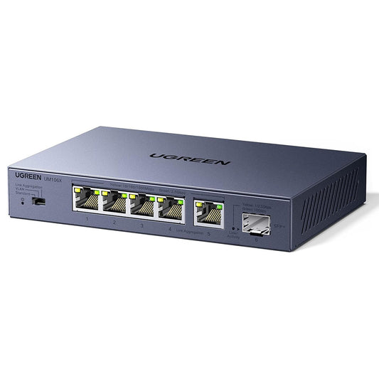 Síťový přepínač UGREEN 35048EU, 5 x RJ45, šedý