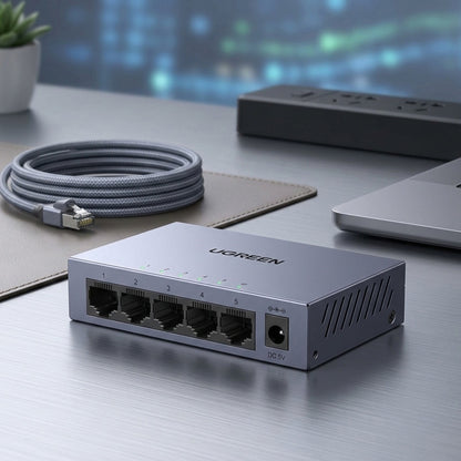 Síťový přepínač UGREEN CM933 (65956EU), 5 x RJ45, černý