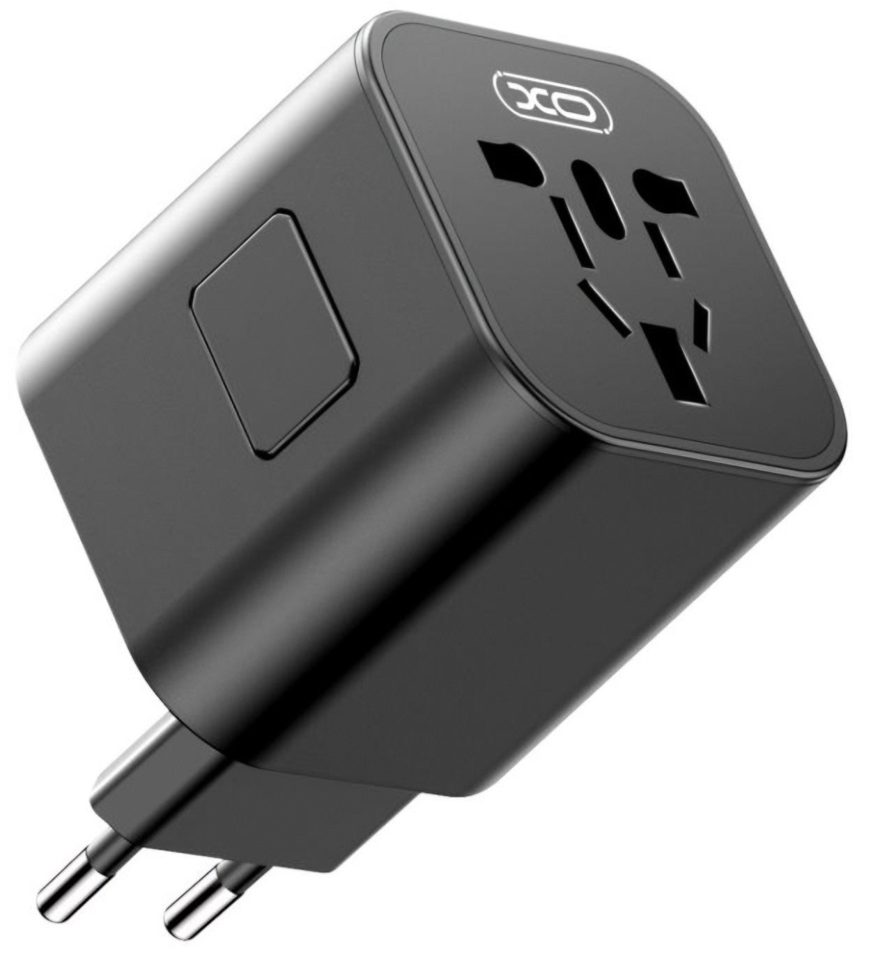 Adaptér síťový XO Design WL28 Travel US / UK / AU / CN / EU, Černý