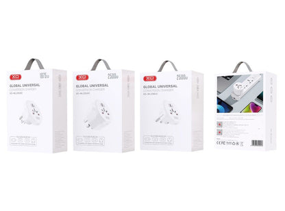 Síťový adaptér XO Design WL23 US / UK / AU / AU / FI / CN - Evropa, bílý