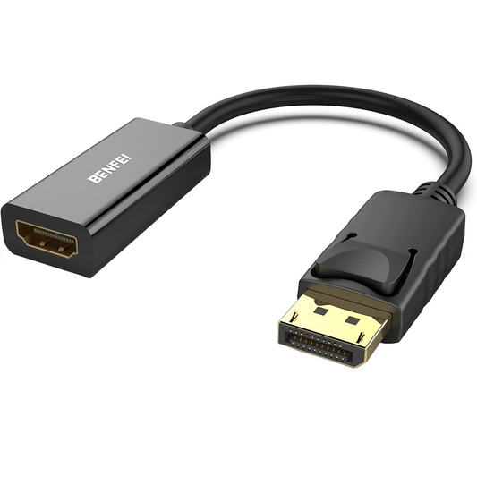 Video adaptér Benfei, DisplayPort - HDMI, 4K, černý