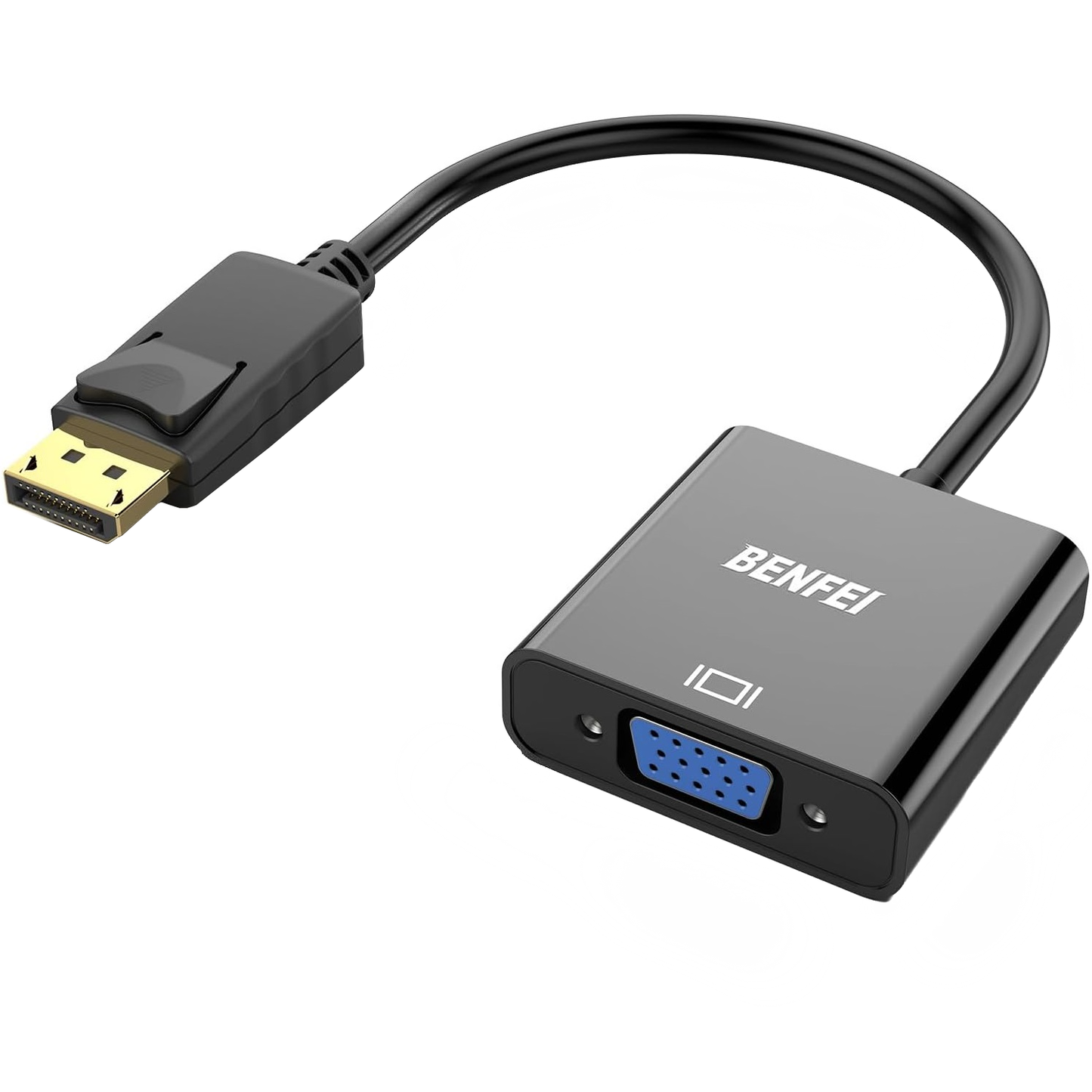 Video adaptér Benfei, DisplayPort - VGA, 1080P, černý