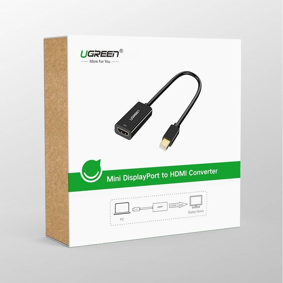Video adaptér UGREEN MD112 (10461), MiniDisplayPort - HDMI, Černý