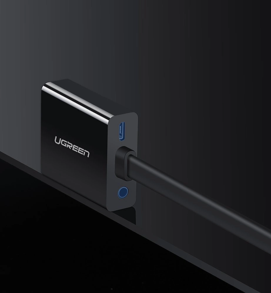 Video adaptér UGREEN MM103 (40248), HDMI - VGA, 1080P, černý