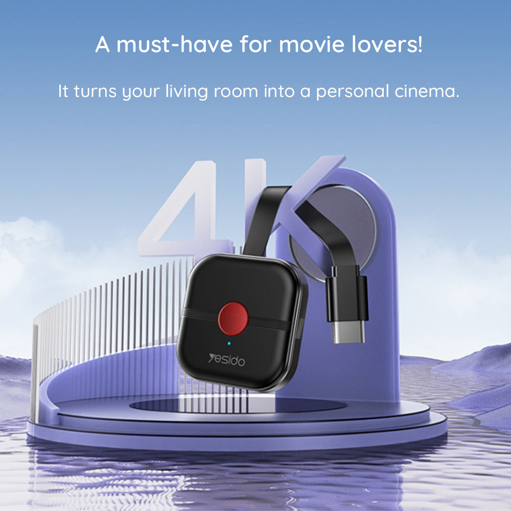 Bezdrátový multimediální adaptér Yesido TV10, černý