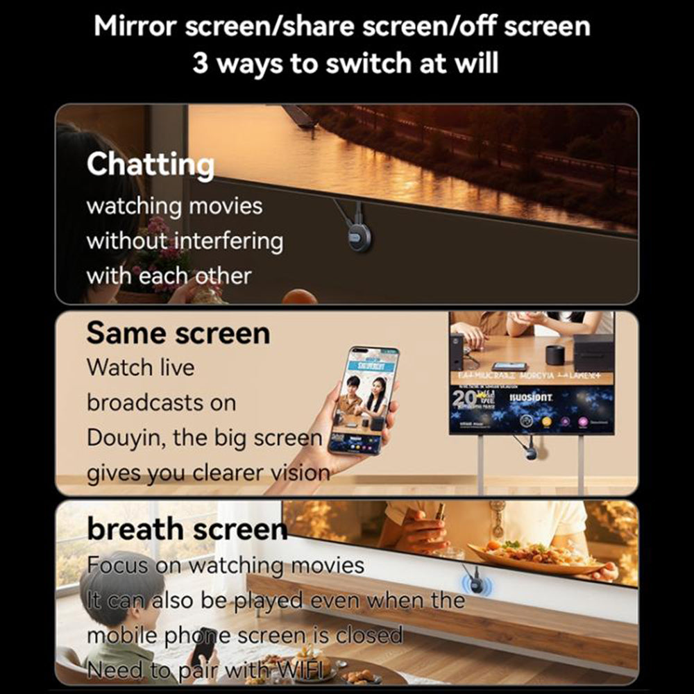 Multimediální bezdrátový adaptér Yesido TV15, šedý