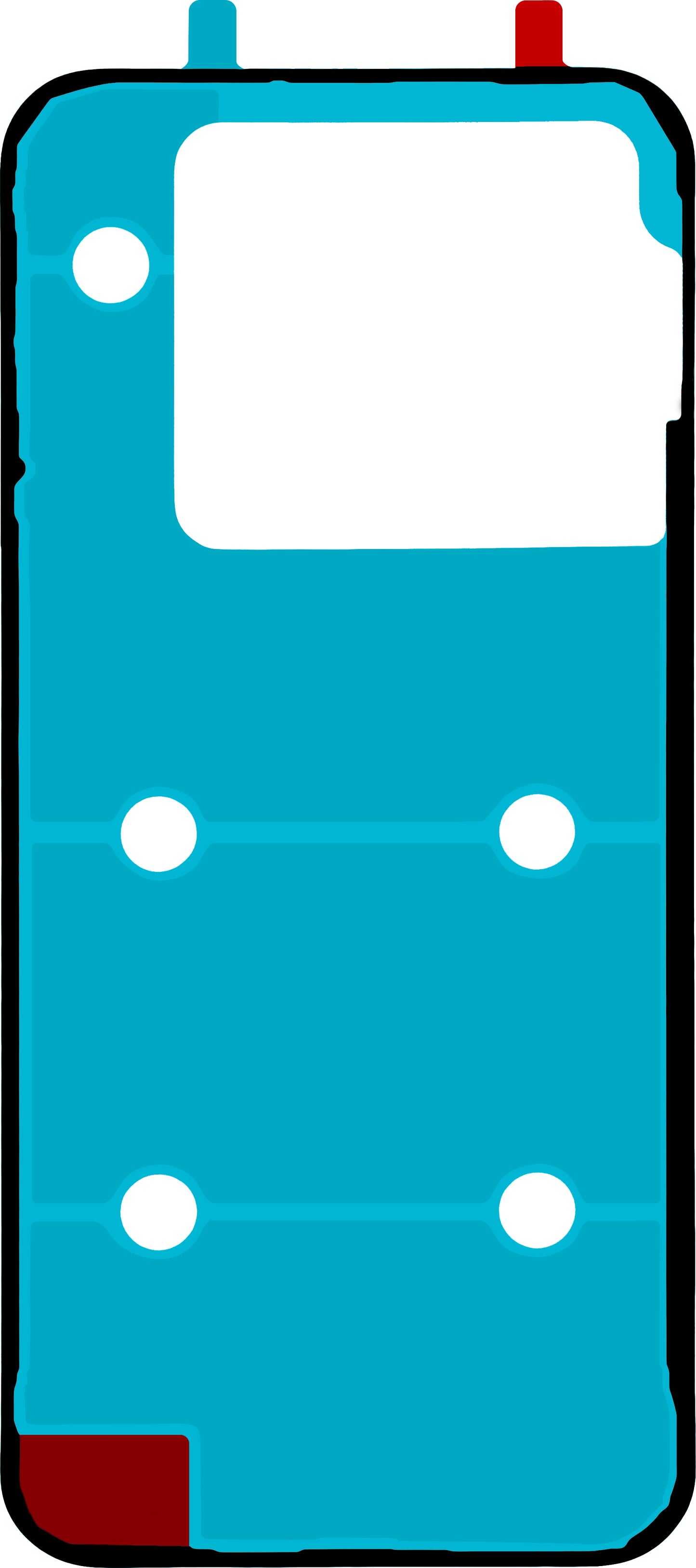 Sekundární lepidlo krytu baterie Realme GT 8 Pro, Service Pack 612717000925