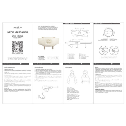 Masážní přístroj na krk Yesido MG11, béžový