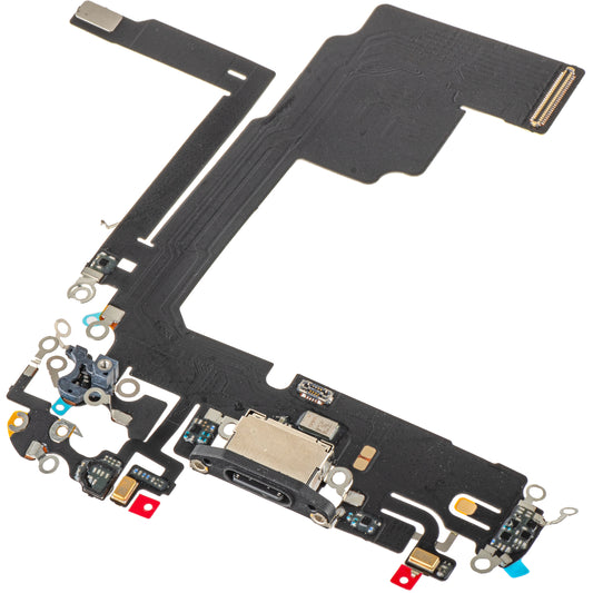 Páska s nabíjecím konektorem - mikrofon Apple iPhone 15 Pro, černá