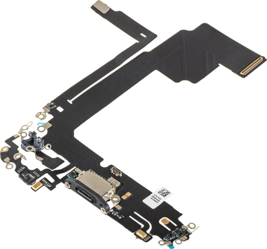 Páska s konektorem pro nabíjení - mikrofon Apple iPhone 15 Pro Max, černá