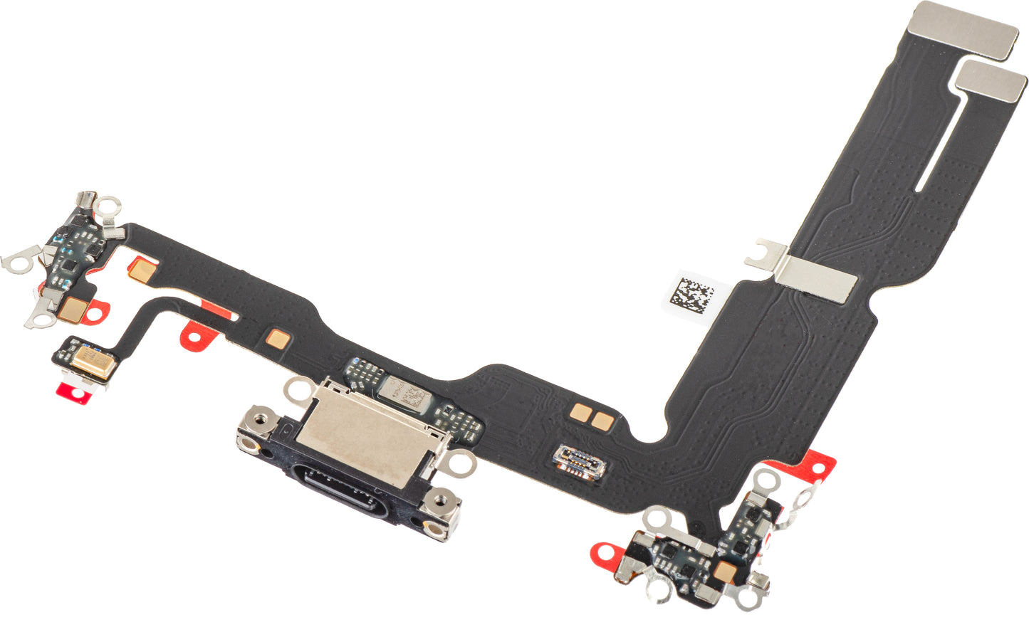 Páska s nabíjecím konektorem - mikrofon Apple iPhone 15 Plus, černá