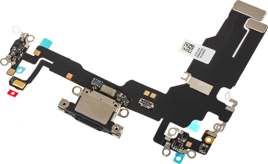 Páska s nabíjecím konektorem - mikrofon Apple iPhone 15, černá