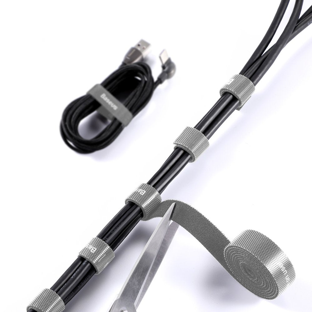 Organizátor kabelů Baseus Circle, Velcro, 3m, šedý ACMGT-F0G