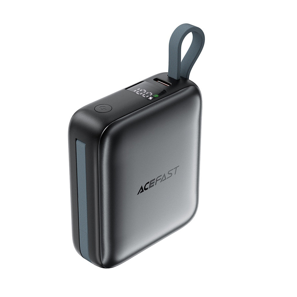 Externí baterie Acefast M23, 10000mAh, 22.5W, QC + PD, 1 x Lightning - 2 x USB-C, šedá
