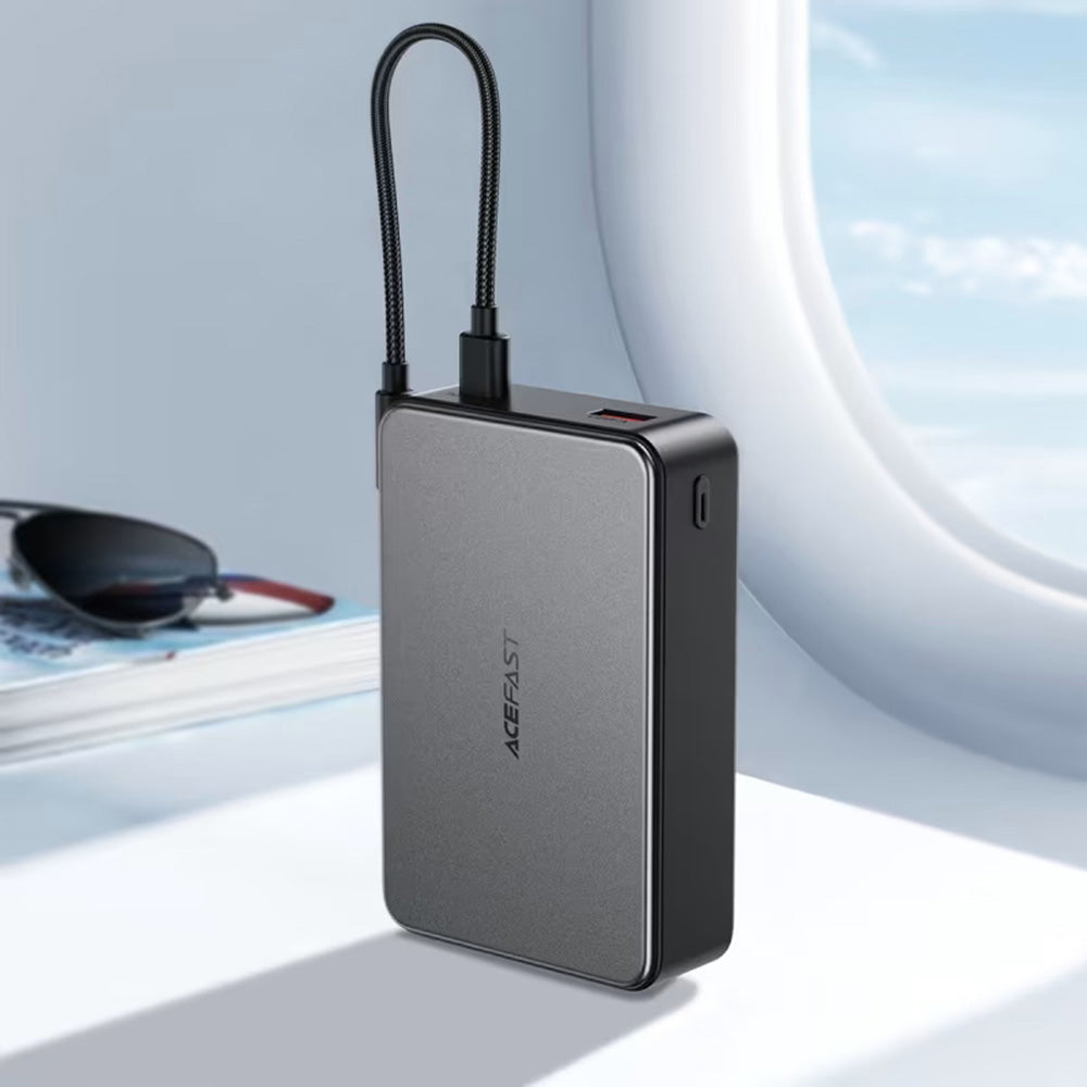 Externí baterie Acefast M29, 20000mAh, 22.5W, QC + PD, 1 x USB-A - 2 x USB-C, Černá