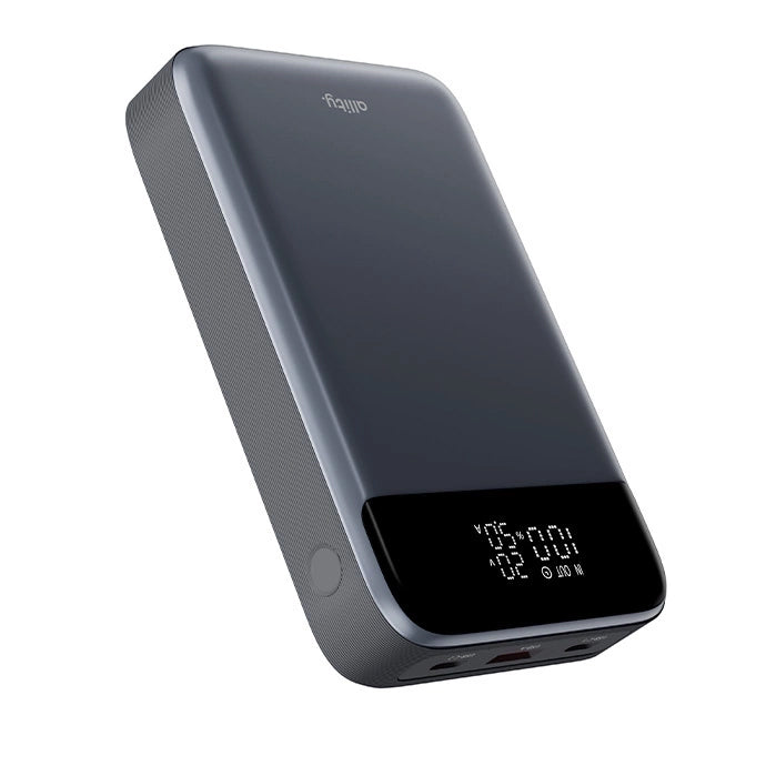 Externí baterie Allity. APB-200 PocketPower, 10000mAh, 33W, QC + PD, 1 x USB-A - 1 x USB-C, Šedá