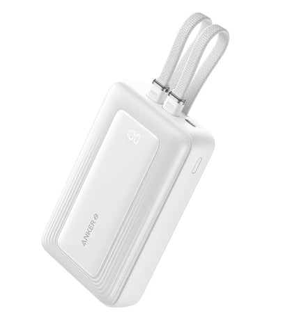 Externí baterie Anker PowerCore, 20000mAh, 30W, QC + PD, 1 x Lightning - 1 x USB-A - 2 x USB-C, Bílá A1681H21