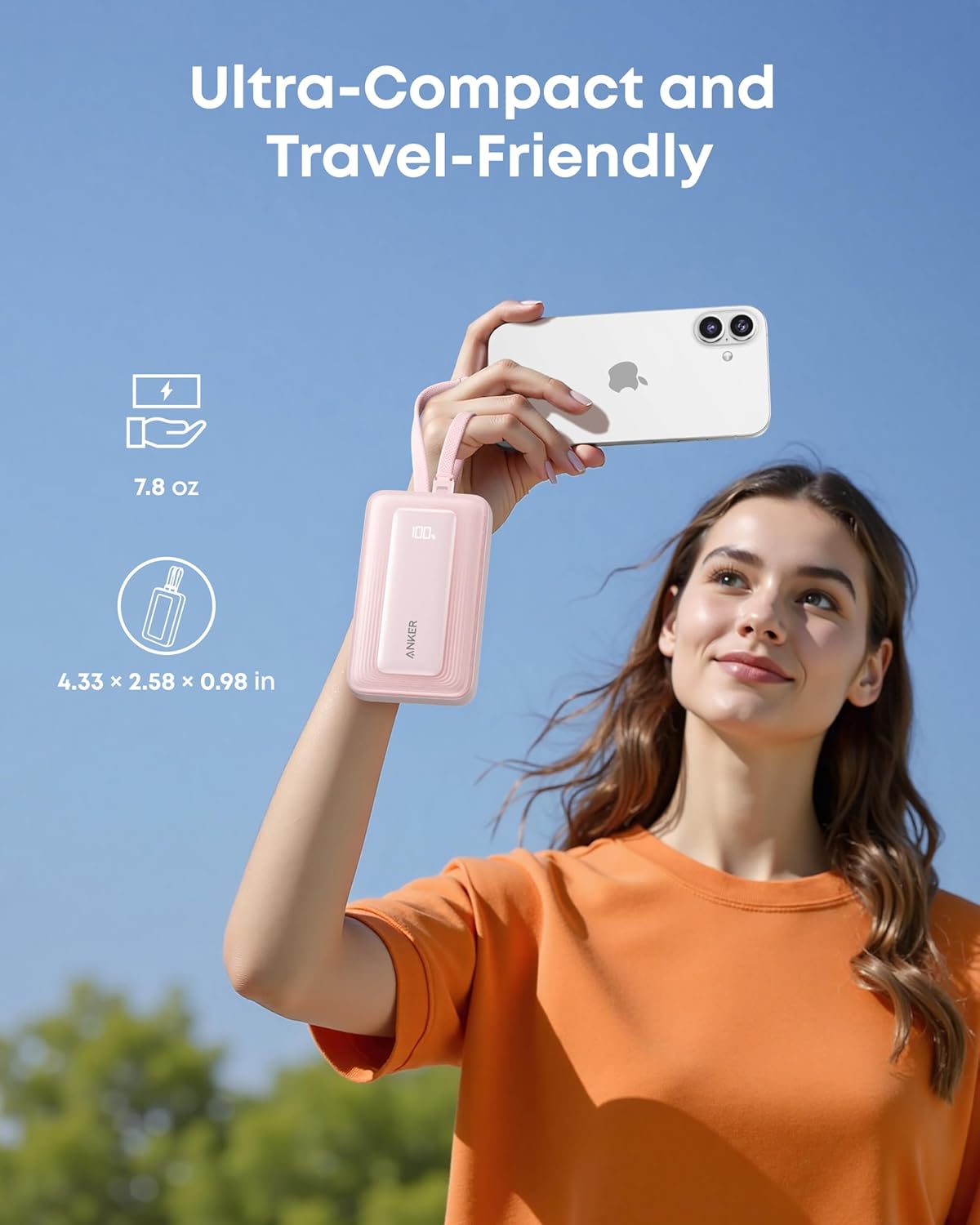 Anker Zolo External Battery, 10000mAh, 35W, QC + PD, 1 x USB-A - 2 x USB-C, Black A1680H12