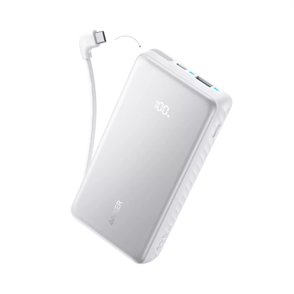 Anker Zolo External Battery, 20000mAh, 22.5W, QC + PD, 1 x USB-A - 2 x USB-C, White A110EH21