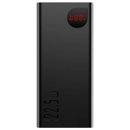 Externí baterie Baseus Adaman, 20000mAh, 22.5W, QC + PD, 1 x USB-C - 2 x USB-A, černá PPAD070101