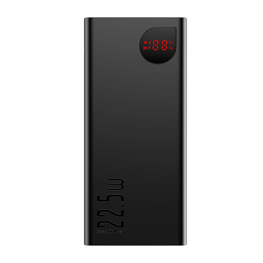 Externí baterie Baseus Adaman, 40000mAh, 22.5W, QC + PD, 1 x USB-C - 3 x USB-A, Černá