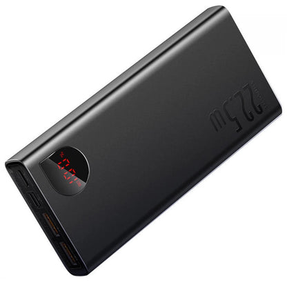 Externí baterie Baseus Adaman, 20000mAh, 22.5W, QC + PD, 1 x USB-C - 2 x USB-A, černá PPAD070101