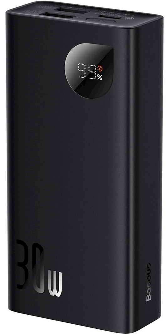 Externí baterie Baseus Adaman2, 10000mAh, 30W, QC + PD, 1 x USB-C - 2 x USB-A, černá PPAD040101