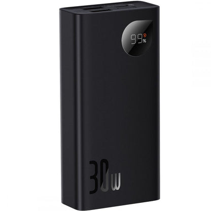 Externí baterie Baseus Adaman2, 10000mAh, 30W, QC + PD, 1 x USB-C - 2 x USB-A, černá PPAD040101