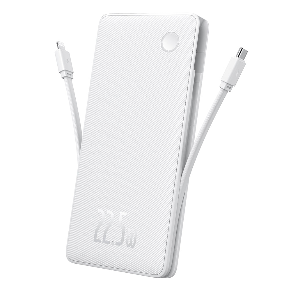 Externí baterie Baseus Airpow Lite, 10000mAh, 22.5W, QC + PD, 1 x Lightning - 1 x USB-A - 2 x USB-C, Bílá P10067501213-00