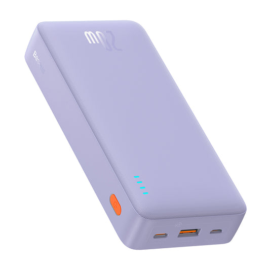 Externí baterie Baseus Airpow, 20000mAh, 20W, QC + PD, 1 x USB-A - 1 x USB-C, Fialová P10022804513-00