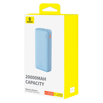 Externí baterie Baseus Airpow, 20000mAh, 20W, QC + PD, 1 x USB-A - 1 x USB-C, Modrá P10022804313-00