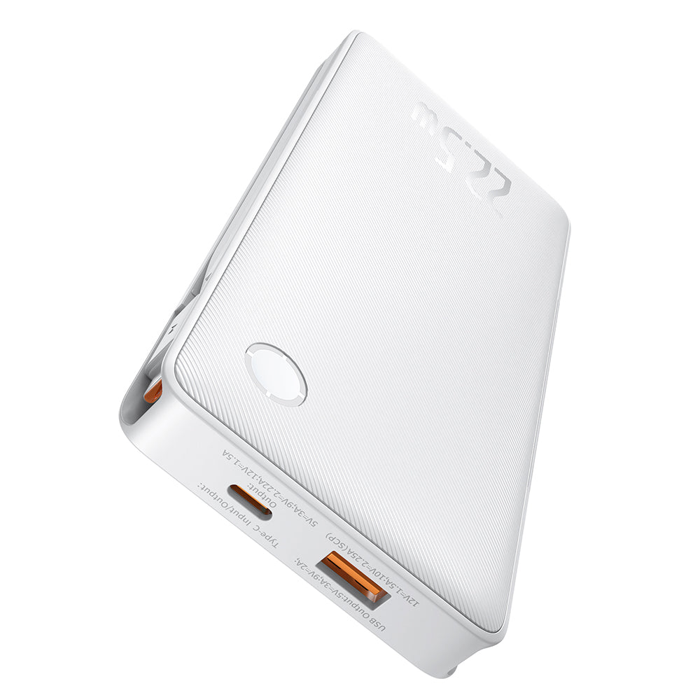 Externí baterie Baseus Airpow Lite, 10000mAh, 22.5W, QC + PD, 1 x Lightning - 1 x USB-A - 2 x USB-C, Bílá P10067501213-00