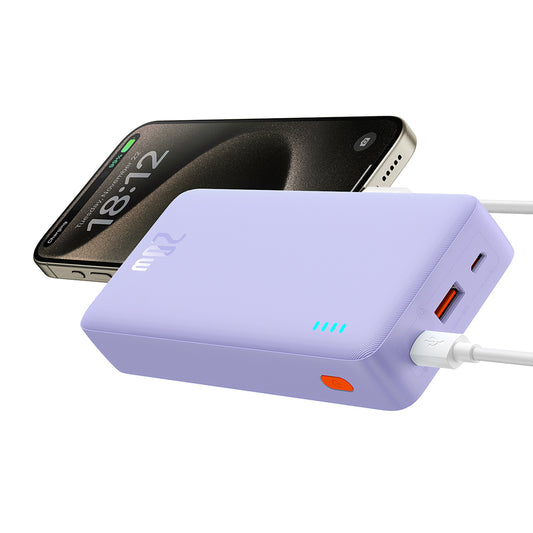 Externí baterie Baseus Airpow, 20000mAh, 20W, QC + PD, 1 x USB-A - 1 x USB-C, Fialová P10022804513-00