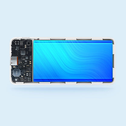 Externí baterie Baseus Airpow, 10000mAh, 20W, QC + PD, 1 x USB-A - 1 x USB-C, bílá