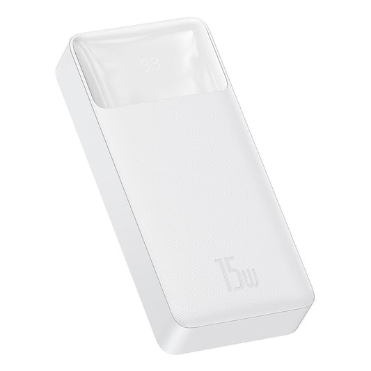 Externí baterie Baseus Bipow, 20000mAh, 15W, 1 x USB-C - 2 x USB-A, Bílá PPBD050102