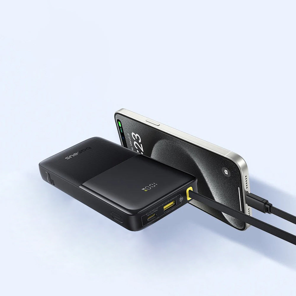 Externí baterie Baseus Bipow 2, 10000mAh, 20W, QC + PD, 1 x USB-A - 2 x USB-C, Černá P10077101113-00