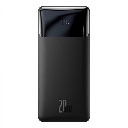 Baseus Bipow External Battery, 20000mAh, 20W, QC + PD, 1 x USB-C - 2 x USB-A, Black PPBD050501