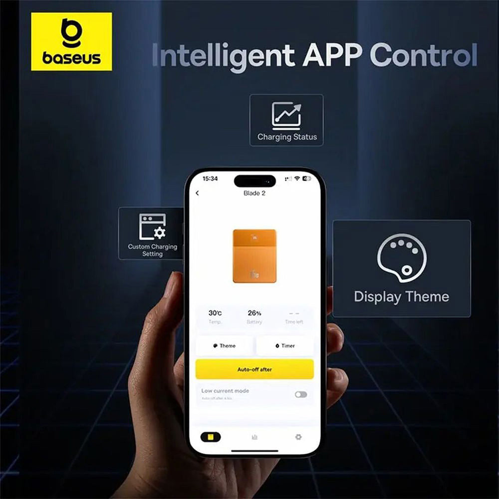 Externí baterie Baseus Blade 2, 12000mAh, 65W, PD, 2 x USB-C, oranžová P10063801733-00