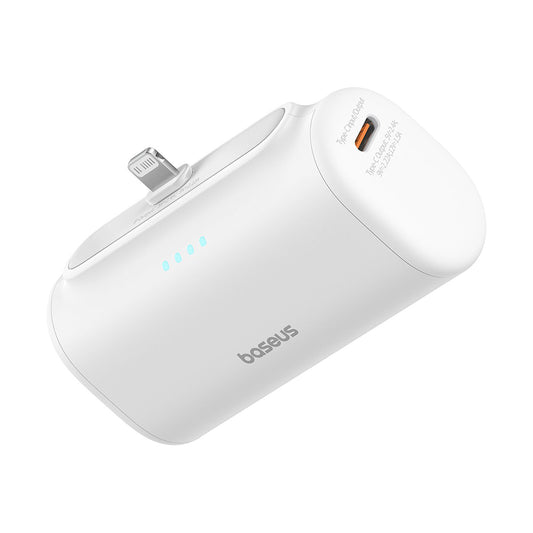 Externí baterie Baseus Compact, 5000mAh, 20W, PD, 1 x Lightning - 1 x USB-C, Bílá P10068307213-00
