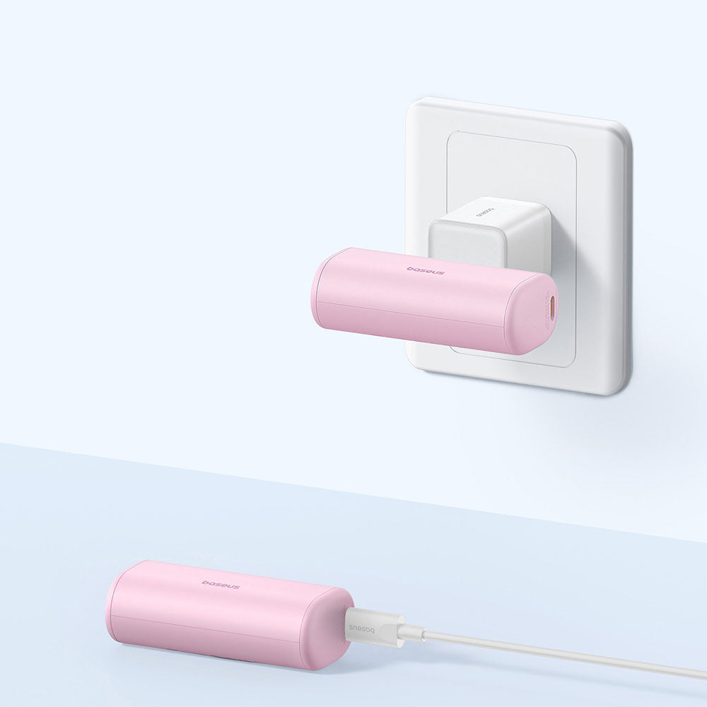 Externí baterie Baseus Compact, 5000mAh, 20W, PD, 2 x USB-C, Růžová P10068306413-00