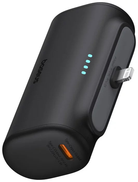 Externí baterie Baseus Compact, 5000mAh, 20W, PD, 1 x Lightning - 1 x USB-C, Černá P10068307113-00