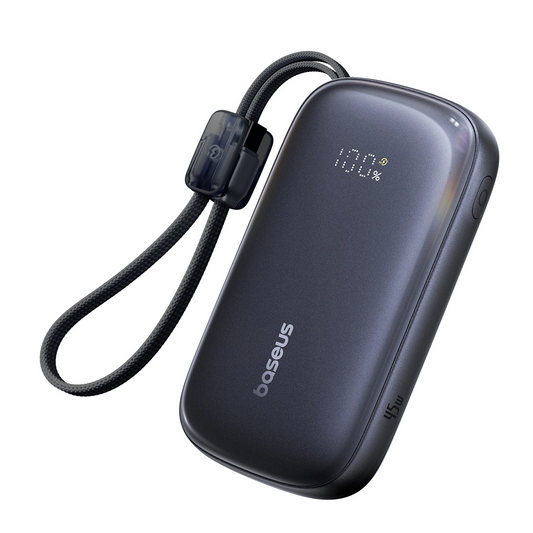 Baseus EnerFill FC21 QPow 3 Ultra External Battery, 20000mAh, 45W, QC + PD, 1 x USB-A - 1 x USB-C, Black E0027P00