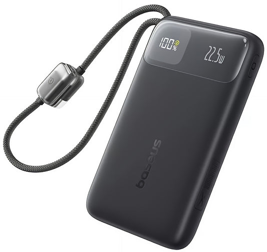 Externí baterie Baseus EnerFill FC11, 10000mAh, 22,5W, QC + PD, 1 x Lightning - 1 x USB-A - 2 x USB-C, černá E0027R04