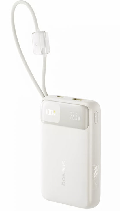 Externí baterie Baseus EnerFill FC11, 20000mAh, 22,5W, QC + PD, 1 x Lightning - 1 x USB-A - 2 x USB-C, Béžová E0027S05
