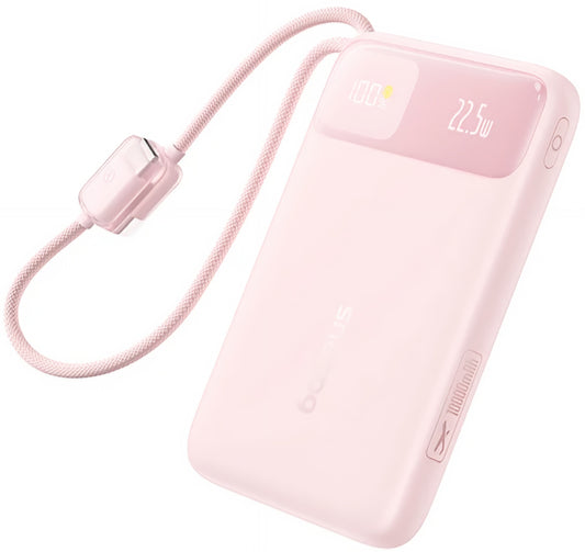 Powerbanka Baseus EnerFill FC11, 10000mAh, 22,5W, QC + PD, 1 x Lightning - 1 x USB-A - 2 x USB-C, Růžová E0027R07